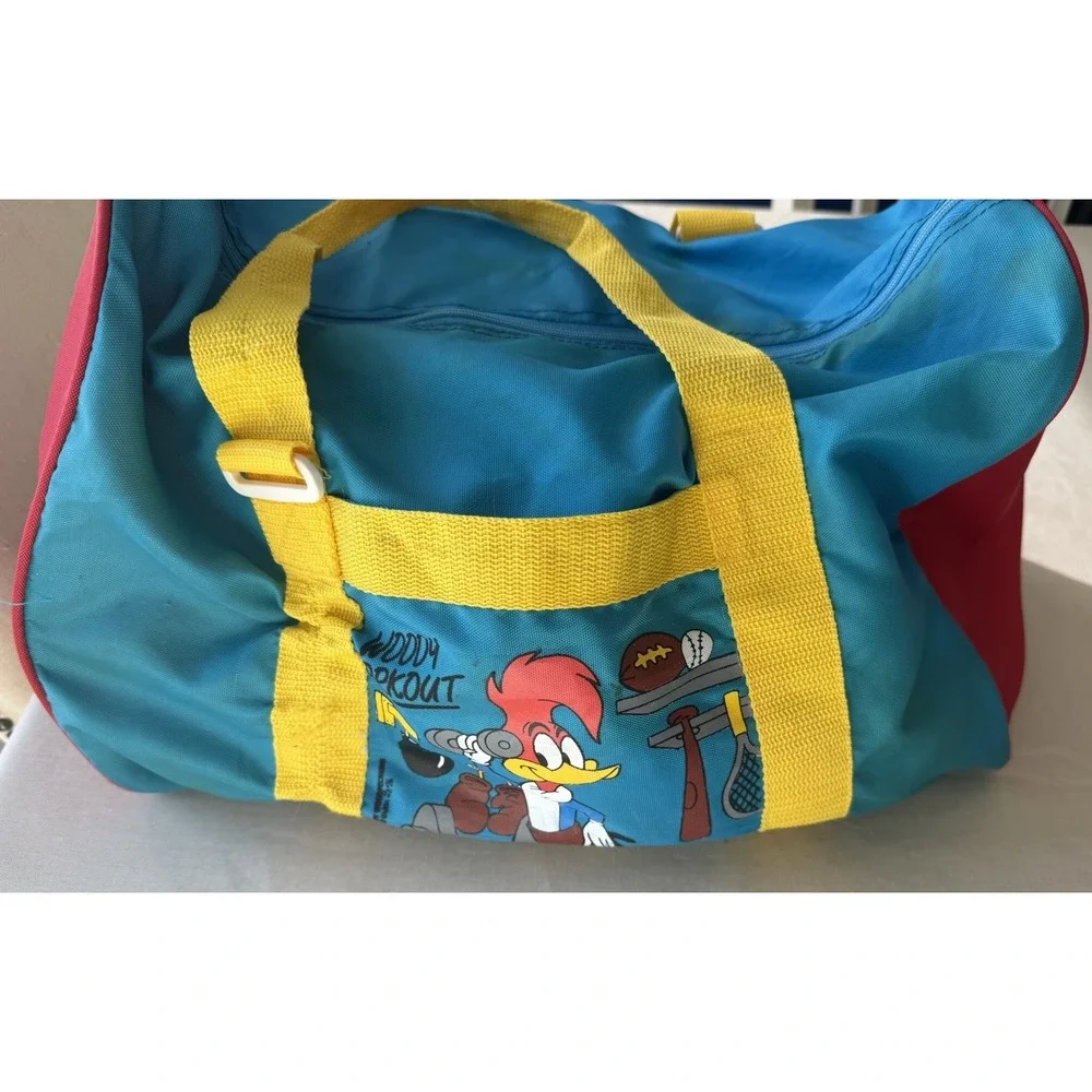 Vintage Woody Woodpecker Large Zipper Duffle Bag Thrashed‎ Universal Studios